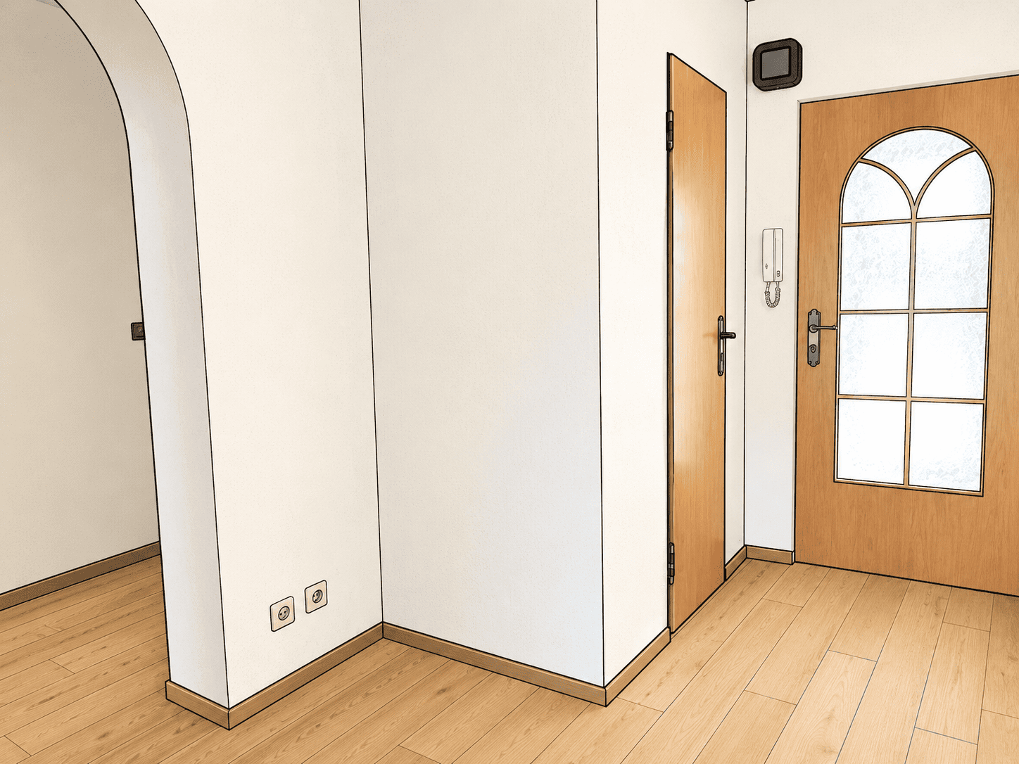 Flur und Dielenbereich der Ferienwohnung